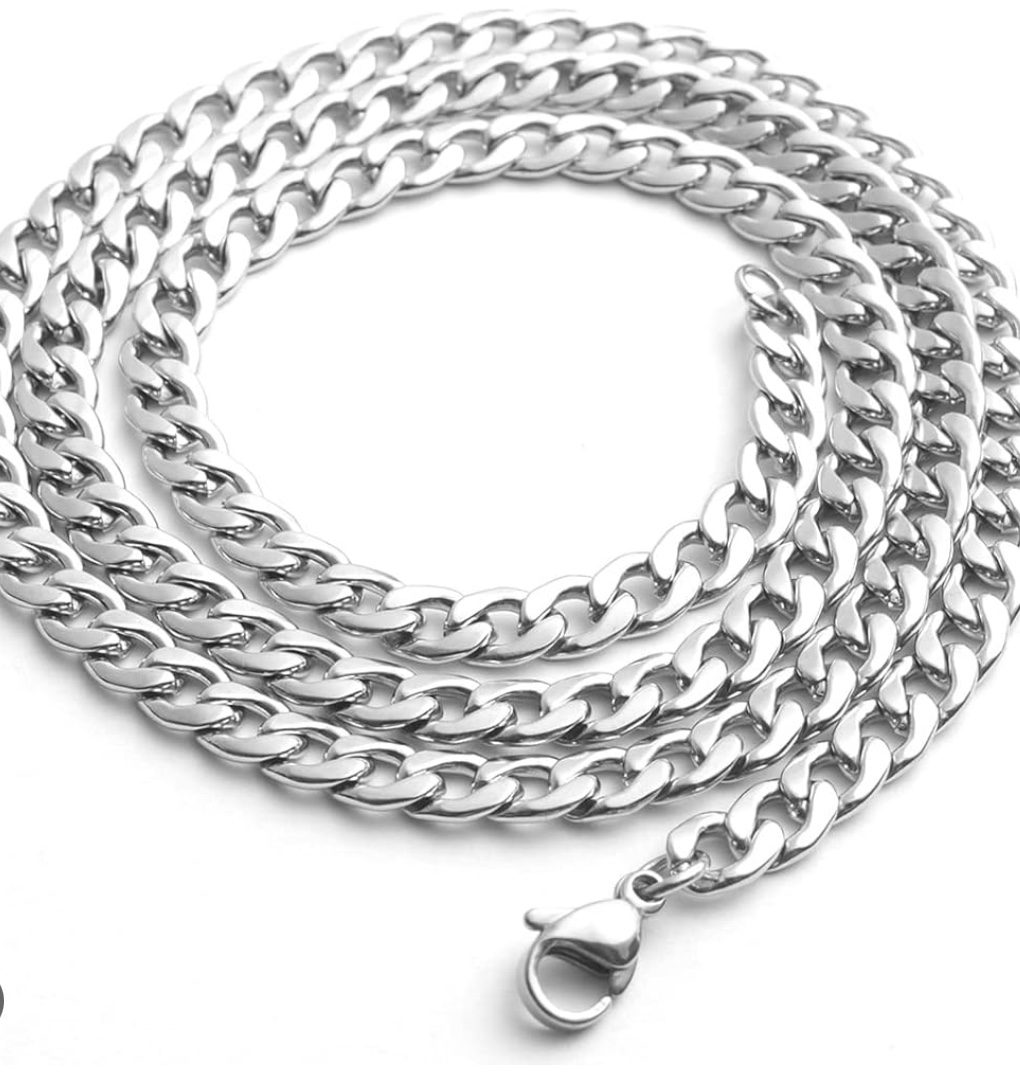 Stainless Necklace Curb Chain Various Sizes True Frequency Products